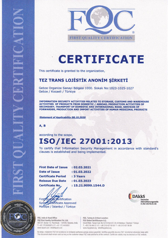 Information Security Management Systems - ISO 27001:2013